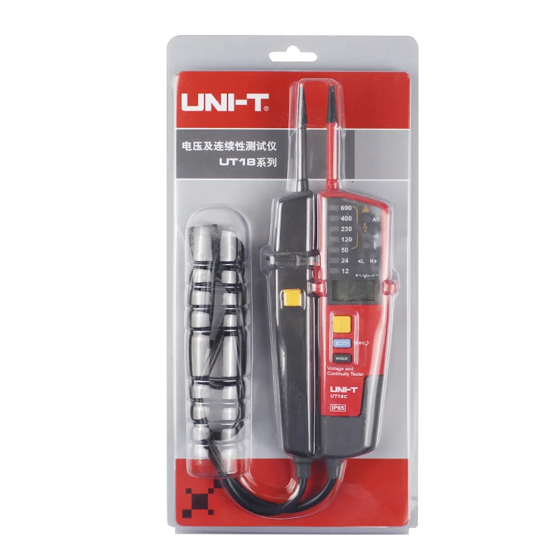 Бесплатная доставка UNI T UT18C 0 ~ 690V AC DC Напряжение Тестеры ЖК дисплей Авто Диапазон