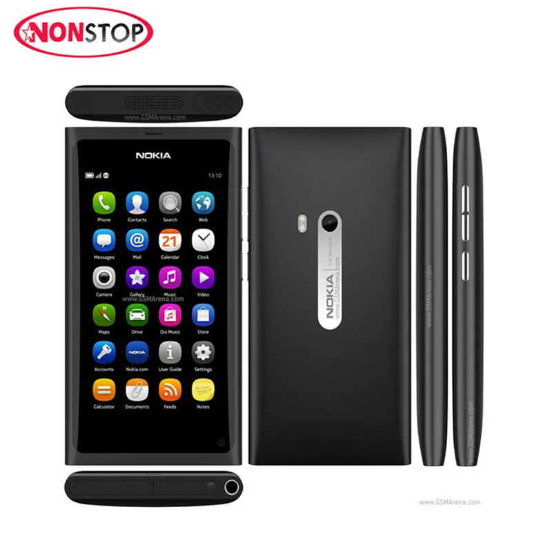 

Nokia N9 N9-00 Original cell phone GPS WIFI 3G GSM 8 MP Camera 16GB ROM 1GB RAM Unlocked Refurbished n9 mobile phone