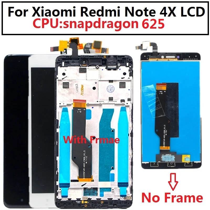 

For Xiaomi Redmi Note 4X 3GB 32GB LCD Display Frame Touch Screen Panel Redmi Note 4X Snapdragon 625 LCD Display Digitizer Parts