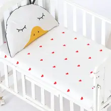 С узором в виде сердца; простыня детского размера прекрасная детская кроватка крышка хлопковый матрац, чехол для кроватка для новорожденного унисекс постельные принадлежности деталь для детей ясельного возраста