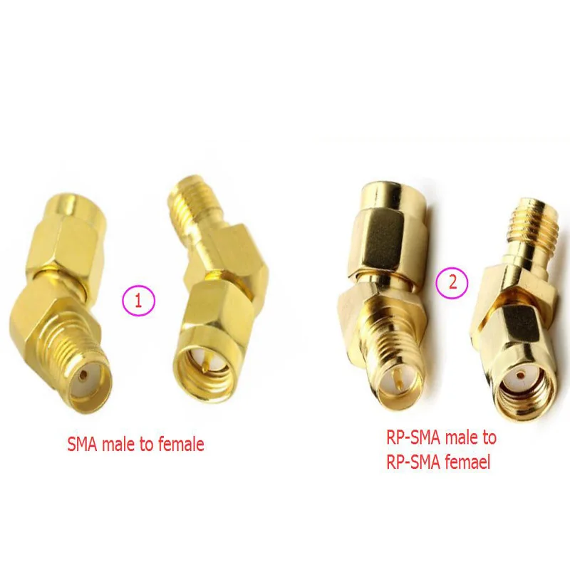 Lot de 2 Adaptateur UHF femelle vers SMA mâle