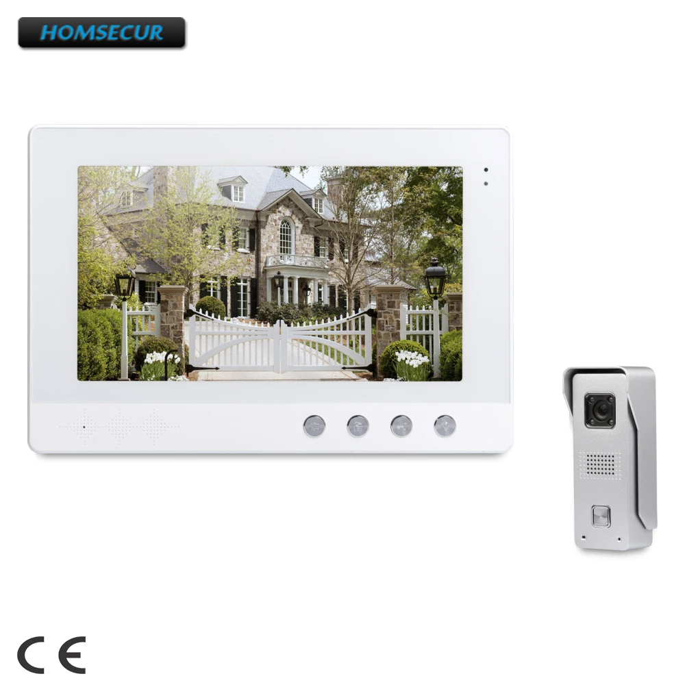 

HOMSECUR 10.1inch Video Door Entry Security Intercom with Intra-monitor Audio Intercom XC002+XM101-W