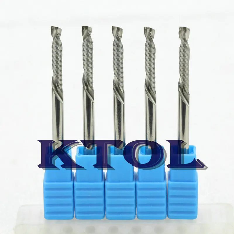 Up Down Cut Single Flute Milling Cutters Tungsten Carbide End Mills CNC Router Helical Bits_1