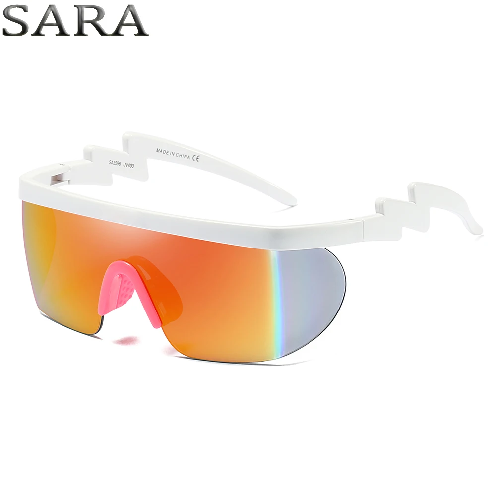 SARA солнцезащитные очки, мужские винтажные спортивные очки, итальянский дизайн, зеркальное покрытие, солнцезащитные очки для мужчин, sshades gafas de sol, УФ-защита SA3596 - Цвет линз: C9