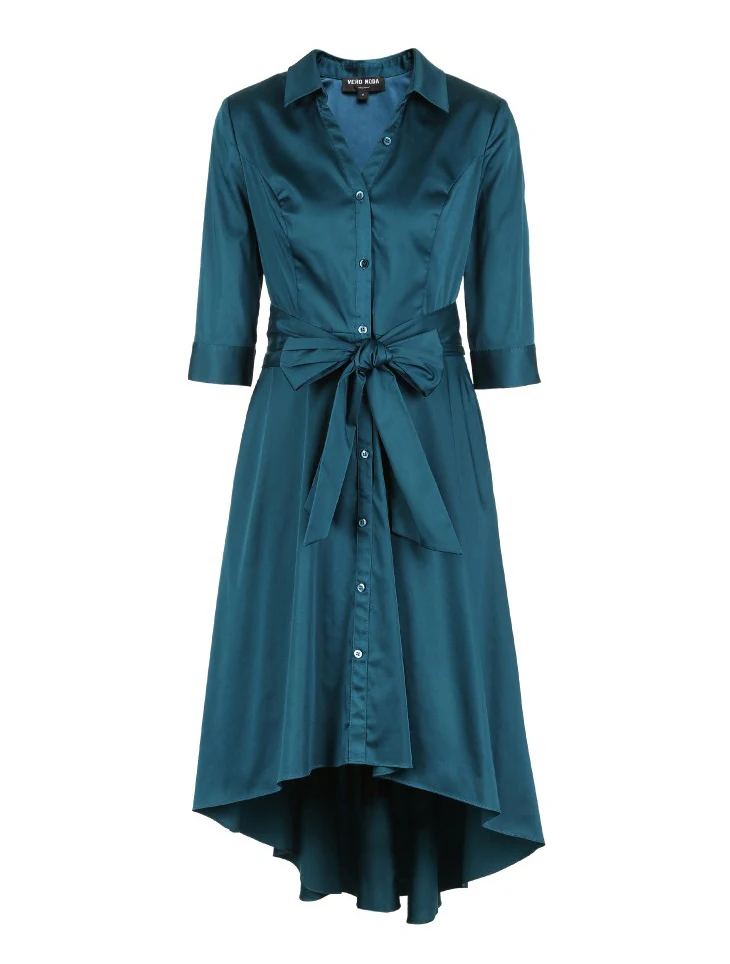 Vero Moda платье-рубашка с v-образным вырезом и рукавами три четверти | 31837C519