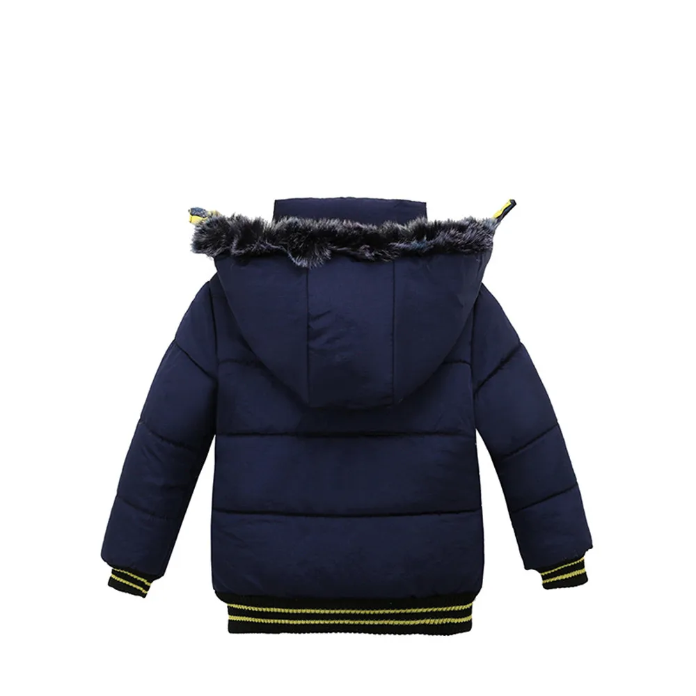 2019 новые модные детские зимние теплые пальто для мальчиков, Детская куртка на молнии, плотная верхняя одежда с капюшоном, # Zer