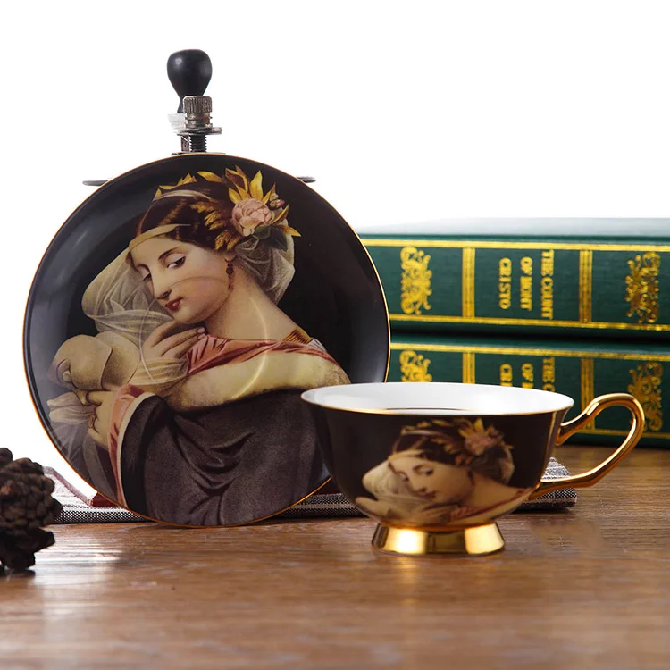 GLLead европейская живопись маслом керамическая кофейная чашка чайная чашка из фарфора креативная Мода чайная чашка и блюдце набор Drinkweare