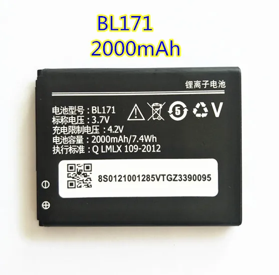 AZK 2019 новейшая Высококачественная батарея BL171 1500 мАч для Lenovo A319 A65 A60 A500 A368 A390 A390T A356