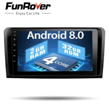 Funrover 2 din Car Multimedia Player GPS Car Radio For Mercedes Benz W164 ML300 ML350 ML500 GL320 RDS USB wifi video BT no DVD