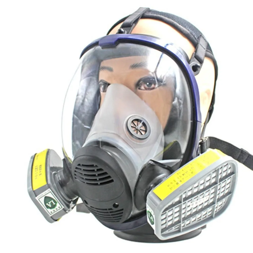 

Full Facepiece Respirator Gas Mask Anti-dust Anti Acid Gas Safety Mask with Filter for Industry Painting Spraying