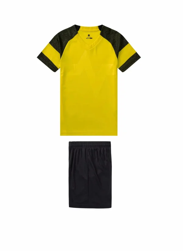 Футбольный костюм для Майки детские футбольные майки футболка без рисунка по индивидуальному заказу для маленьких мальчиков Футбольная форма Молодежные спортивные комплекты - Color: DTyellow