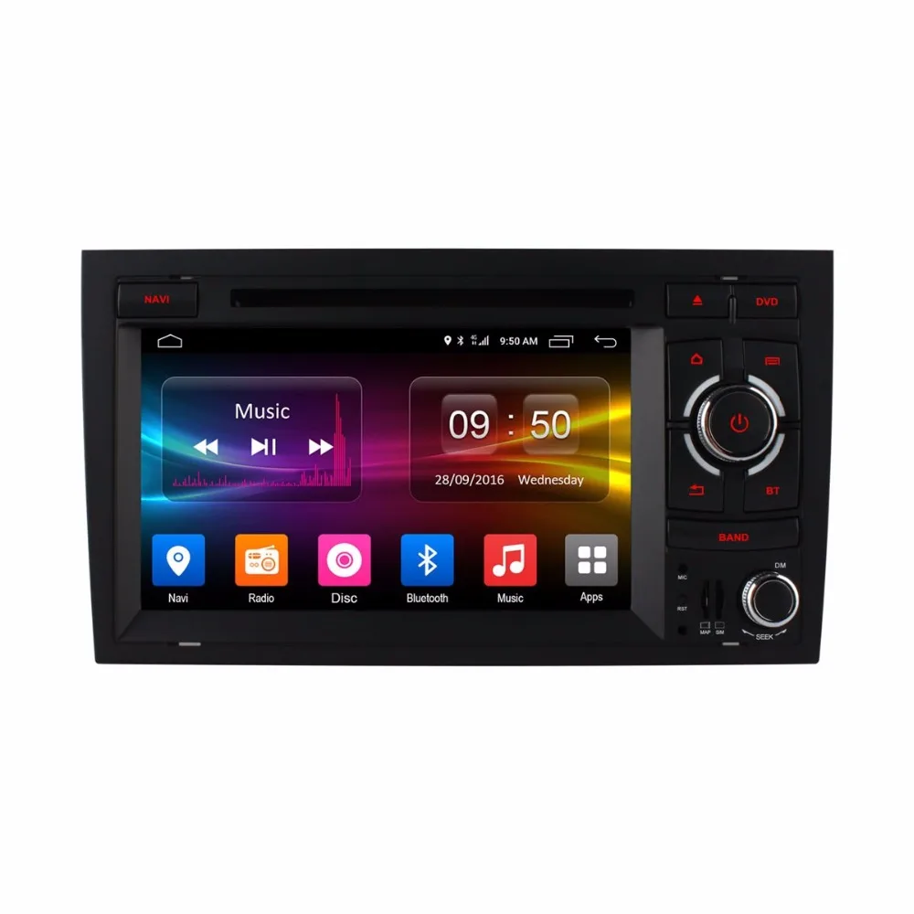 Sale Car DVD Stereo Radio Player For AUDI A4 2002-2008 SEAT EXEO 2009-2012 Octa 8 Core 2GB RAM Android 6.0 GPS Navigation 4G SIM LTE 1