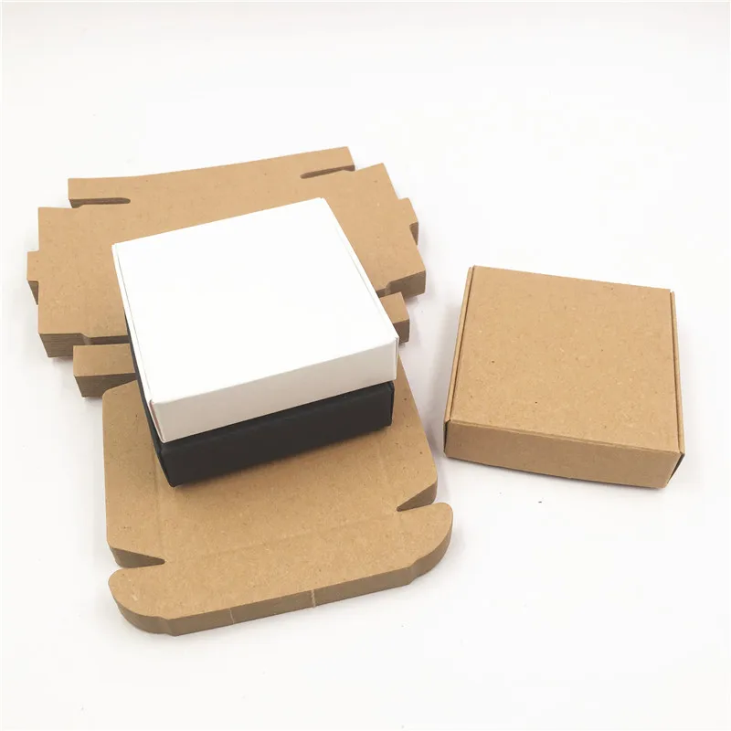 24 шт./лот 2 размера Классическая пустая DIY Ретро стиль бумажная картонная кубовидная Коробка для мыла ручной работы полотенце мини пицца торт упаковка коробки