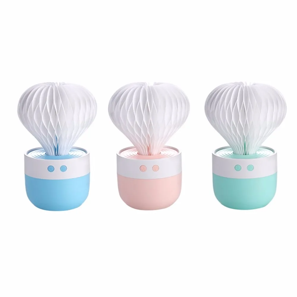 

150ML Unique Cactus USB Air Humidifier With 7Colors Night Light Air Diffuser Essential Oil Diffusers For Home Car Mist Maker