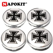 4 шт./лот, 60 мм, немецкий Железный крест, логотип, Крест из железа, колпачки на колеса автомобиля, крышка ступицы автомобиля для Skoda, Volkswagen, BMW, Audi, Volvo, обод