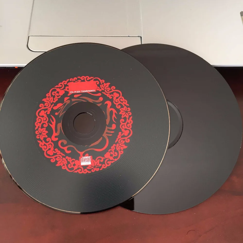 

Wholesale 10 discs A+ Blank Printed 52x 700MB Red Black CD-R