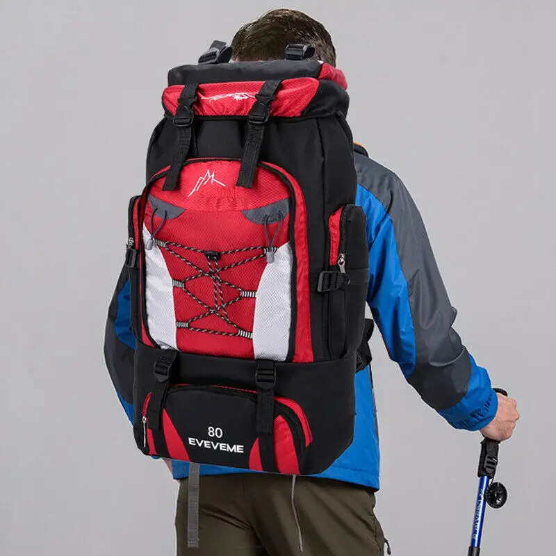 Большой унисекс 80L водонепроницаемый рюкзак для путешествий, походный рюкзак для кемпинга, походная сумка для багажа, Спортивная дорожная сумка