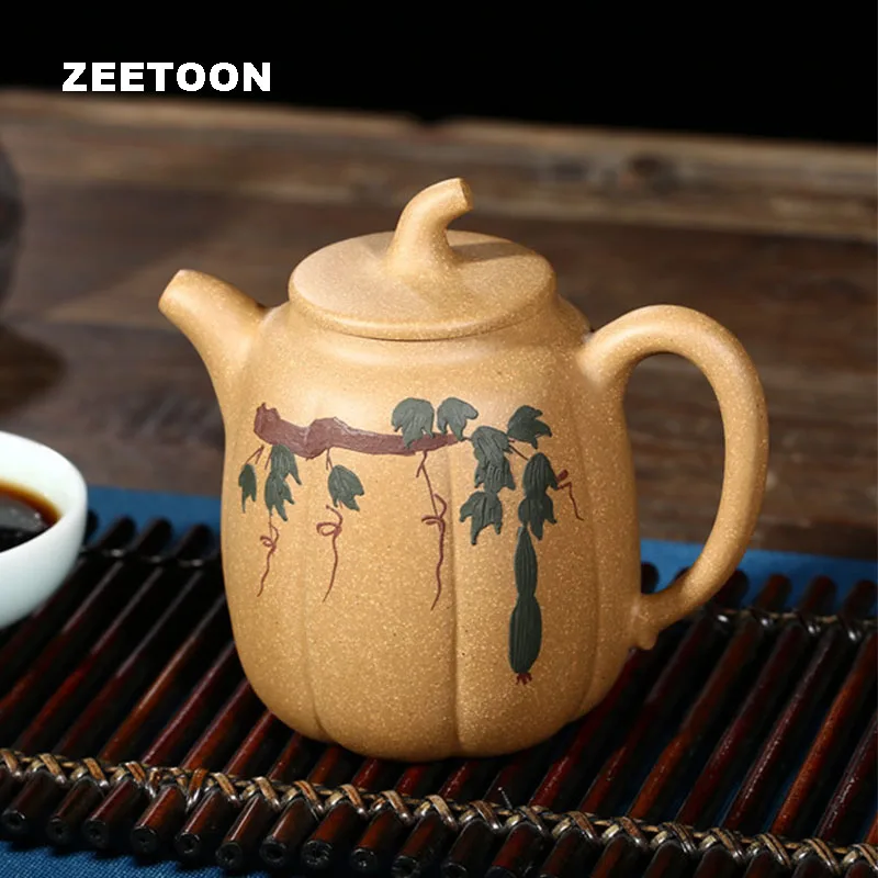 300cc Pumpkin Pot Authentic Yixing Teapot All Handmade Zisha Chinese