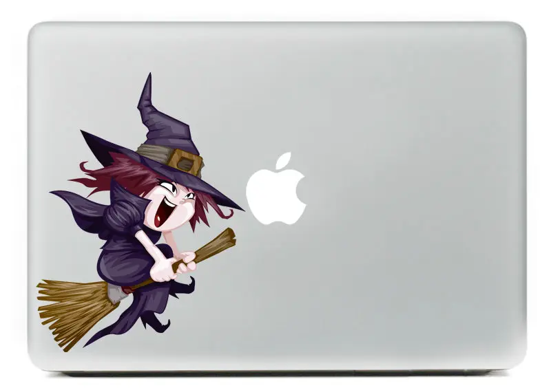 Виниловая наклейка на метлу "Маленькая ведьма" для DIY Macbook Pro/Air 11 13 15 дюймов, чехол для ноутбука, наклейка