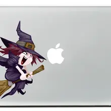 Виниловая наклейка на метлу "Маленькая ведьма" для DIY Macbook Pro/Air 11 13 15 дюймов, чехол для ноутбука, наклейка