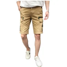 Для мужчин s шорты качество военные Короткие штаны Для мужчин хлопок сплошной Jogger Для мужчин Повседневное мужские пляжные шорты Цвет столкновения Повседневное