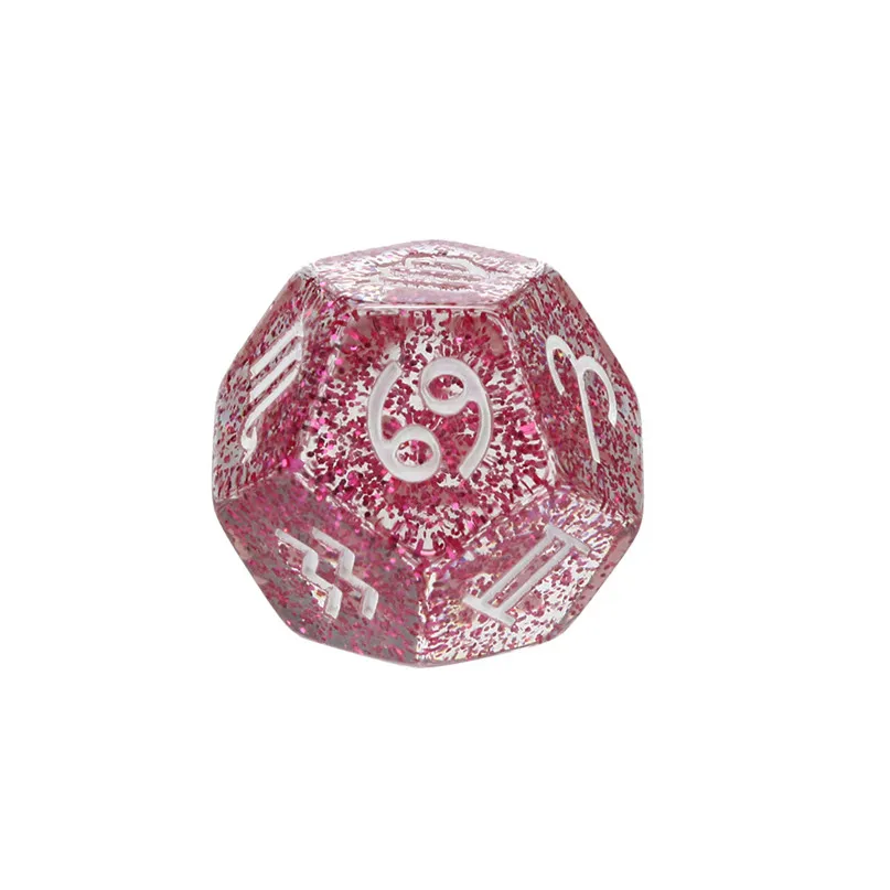 Constellation Dice for TRPG Game Lovers Constellation Game Dungeons & Dragons Polyhedral D4-D20 Multi Sided Acrylic Dice #2N22 (7)