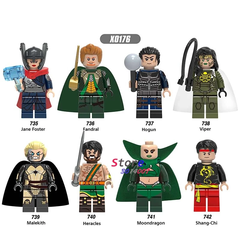 

Single New Ninja movie Jane Foster Fandral Hogun Viper Malekith Heracles Shang-Chi building blocks bricks toys for children