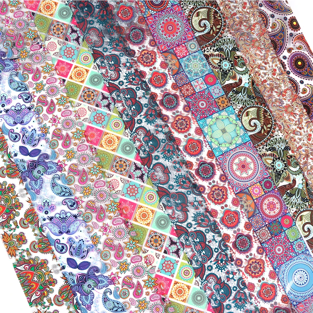 1pcs 1004cm Retro Designs Nail Foil Holographic Adhesive Nail Slider Charms Wraps Decal Transfer Sticker Nail Decorations  5