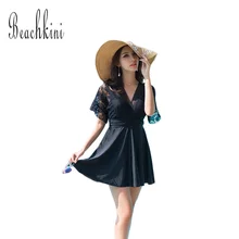 Пляжное платье со средним рукавом, купальник с высокой талией для женщин, большой размер, купальник, вязаный крючком сетчатый купальный костюм, новинка, Купальная юбка, 5XL