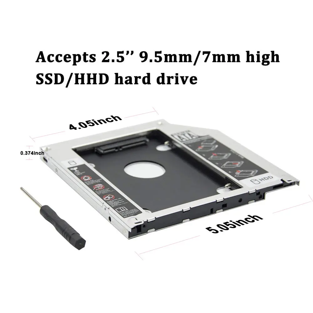 Корпус для второго жесткого диска Ingelon Caddy optibay DVD SSD универсальный ноутбук