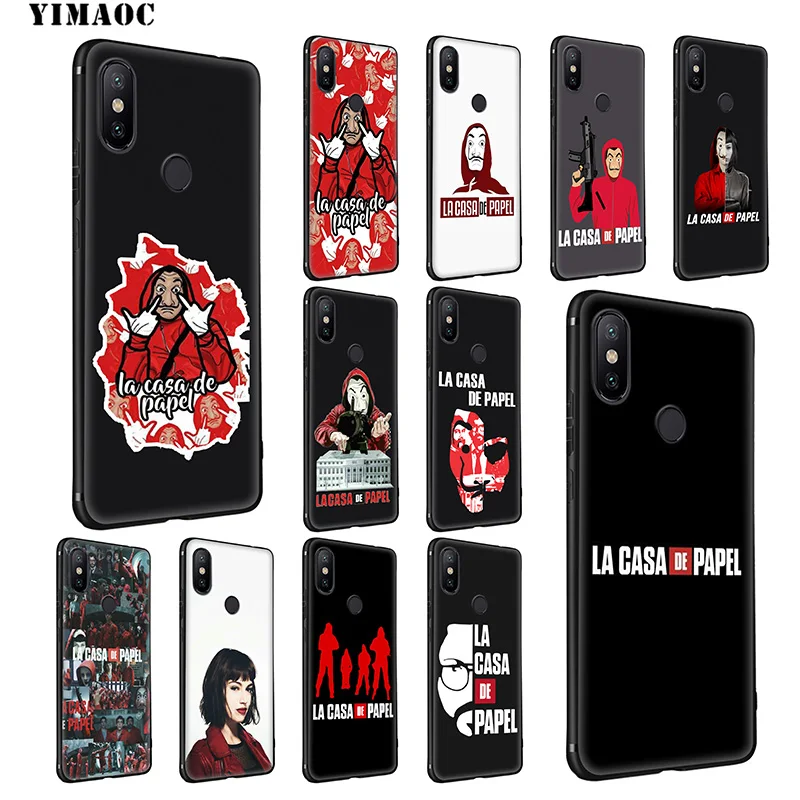 YIMAOC La Casa De Papel Soft Case for Xiaomi Mi 9T 9 8 Se 6 MAX 3 A1 A2 Lite MiA1 MiA2 CC9E CC9 6X 5X POCOPHONE F1 |