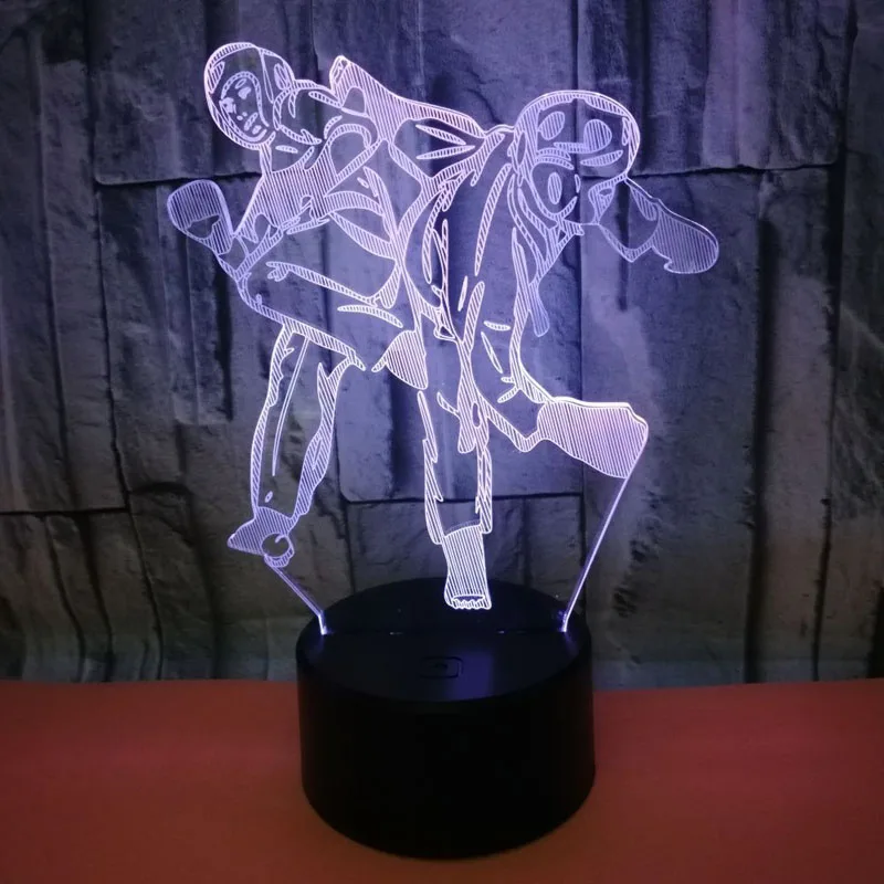 

YIMIA Creative 3D Visual Boxers Boxing Led Night Light 7 Color Home Table Party Bar Decor Lamp Boys Man Kids Favor Best Gifts
