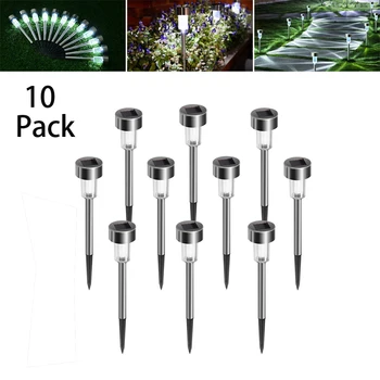 

10 Pack Solar Garden Lights Outdoor Solar Powered Pathway Lights Outdoor Landscape Spot Lights LED for Villa Garden Park Balcony