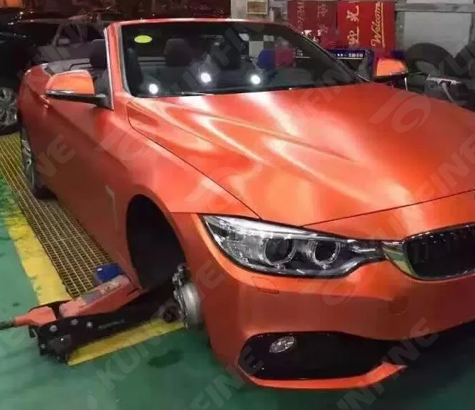 Cold Brushed Orange Car Vinyl film 2-2