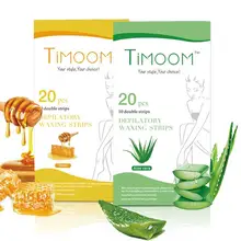 20 шт алоэ медовый воск полоски для удаления волос нетканый депиляционный воск для удаления волос бумага для тела полоски для депиляции волос