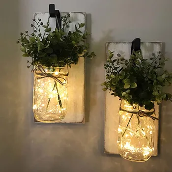 

Outdoor Garden Decor Warm Light Automatic Charging Automatic Lighting LED Solar Fairy Cap Light Mason Jar Lid Lamp Xmas