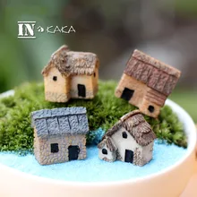 Cute mini artificial house home Micro fairy garden sculpture figurines miniatures/terrarium decor ornaments DIY accessories