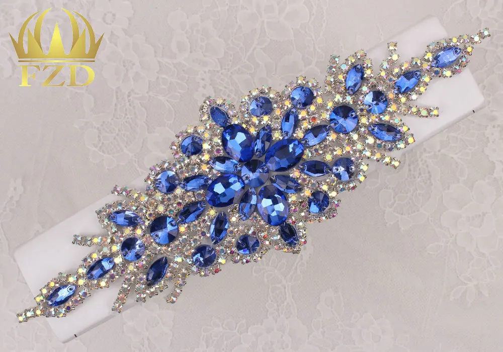 (30pieces) Wholesale Hotfix AB Crystals Royal Blue Color Rhinestone
