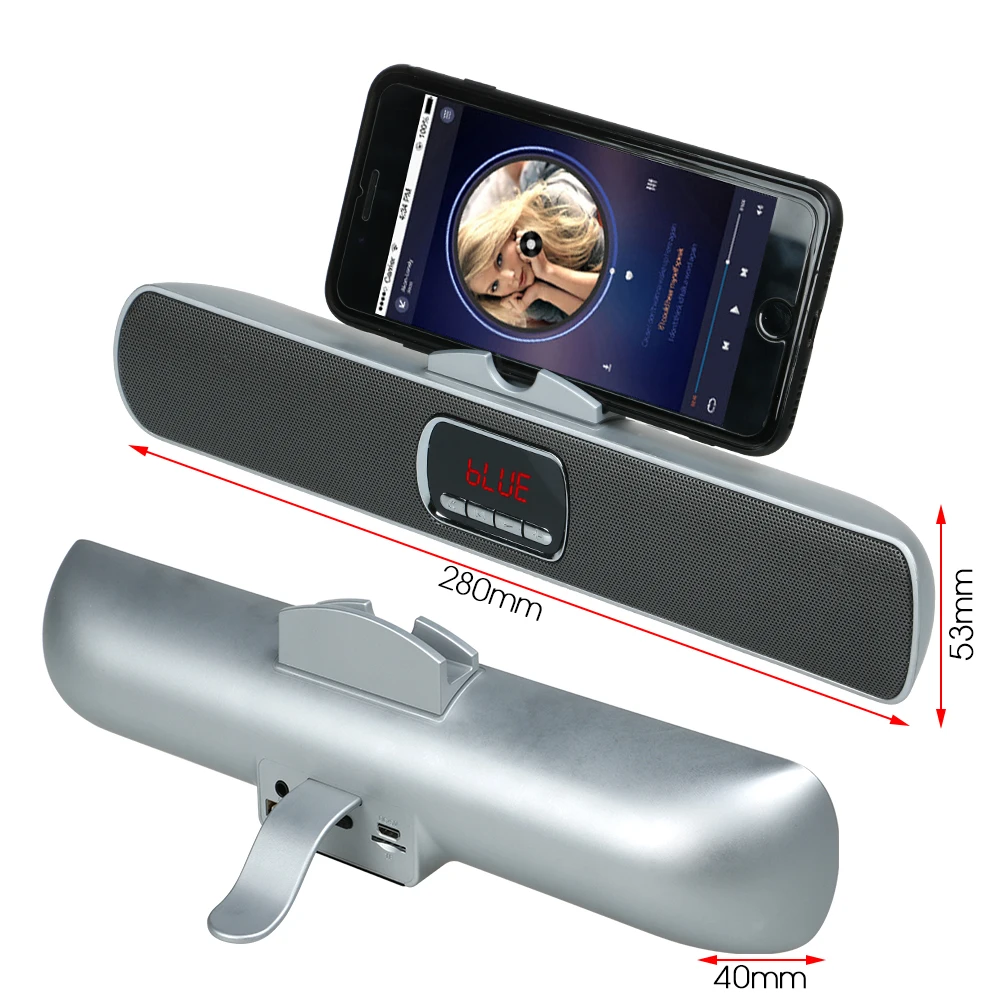 TOPROAD HIFI bluetooth колонка беспроводной приемник стереозвук TF FM USB подставка супер бас