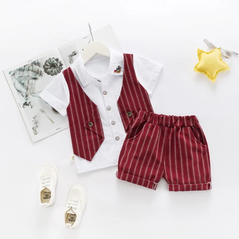 Baby Boy Clothing Sets Newborn Baby Summer Clothes 2PCS Sets Infant Boy Gentleman T-shirts+Shorts Outfits Sets Bebes Tracksuit Baby Boy Clothing Sets Newborn Baby Summer Clothes 2PCS Sets Infant Boy Gentleman T-shirts+Shorts Outfits Sets Bebes Tracksuit