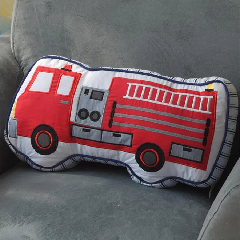 Мультфильм пожарная машина поезд Истребитель Самолет Форма Подушка детская кровать комната Декор спокойный сон куклы игрушки мальчики любят фото реквизит - Цвет: Fire Truck A