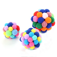 2019 New Cat Toys Rainbow Ball Pet Kitten Squeak Toy Hand Bells Bouncy Ball Dog Interactive Toy For Small Cat Pet Supplies 2019 New Cat Toys Rainbow Ball Pet Kitten Squeak Toy Hand Bells Bouncy Ball Dog Interactive Toy For Small Cat Pet Supplies
