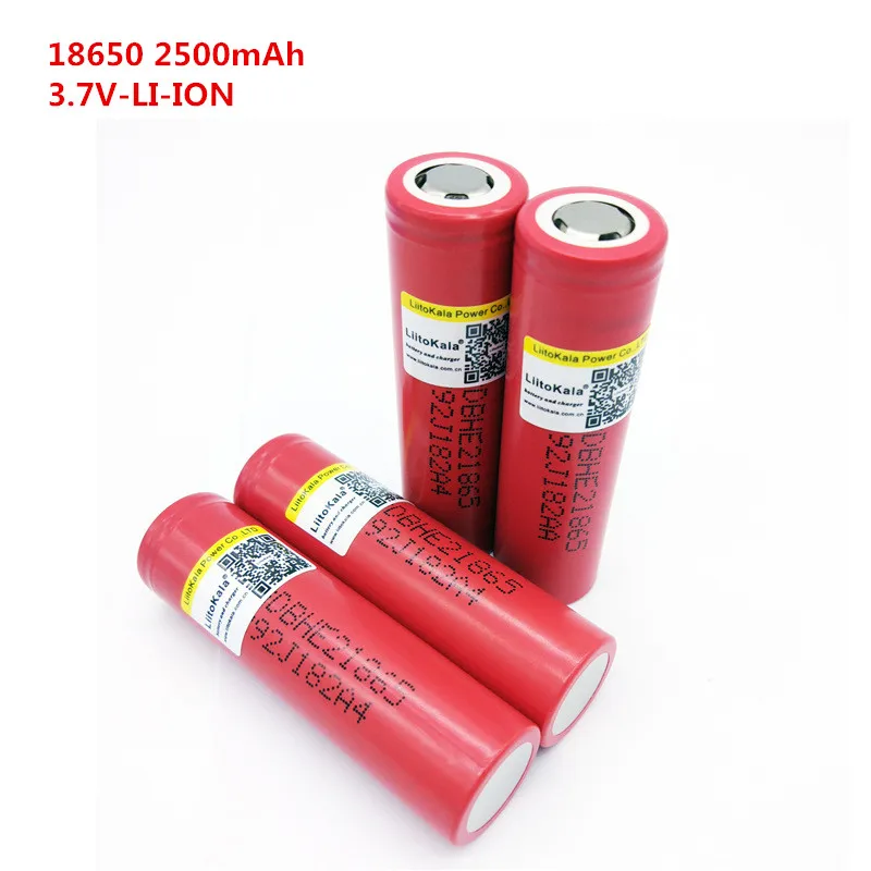

4pcs 3.7V 2500mAh rechargeable Li-ion battery 18650 HE2 20A Electronic cigarette toys tools flashligh