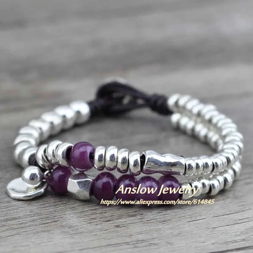 Anslow брендовые модные ювелирные изделия новые предметы стеклянные бусины ручная