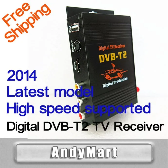 2014 new Car TV Tuners DVB T2 90 120KM/H H.264 MPEG4 Mobile Digital TV