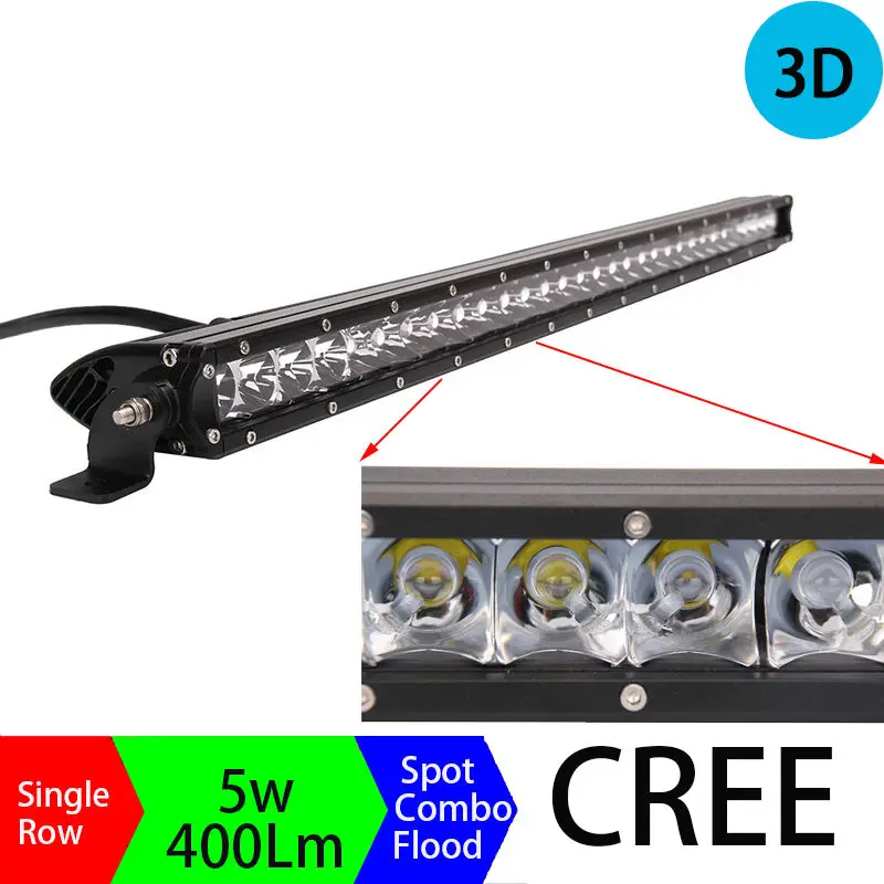 Led Light Bar Off Road Led ComboSpot Bumper Light Bar Single Row Driving Work Light Lamp Offroad Lights for SUV Truck ATV Pickup Campers RV (2)