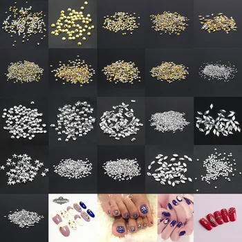 

1000 Pcs 3D Design Nail Art Decoration Stickers Metallic Studs Silver Gold Rivet