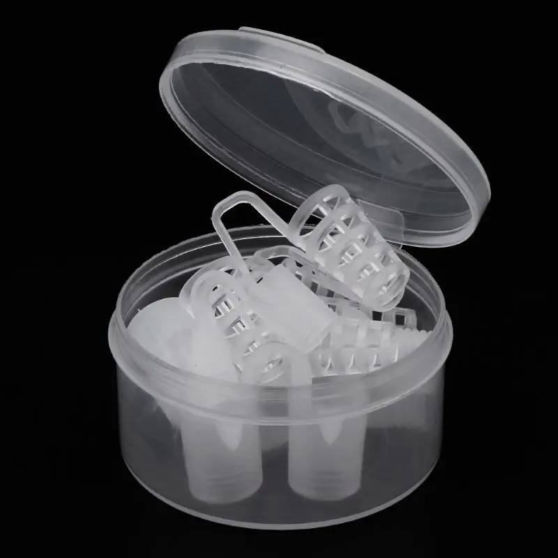 

8pcs Transparent Anti Snoring Nose Clip Snore Stopper Device Health Sleeping Aid with Box