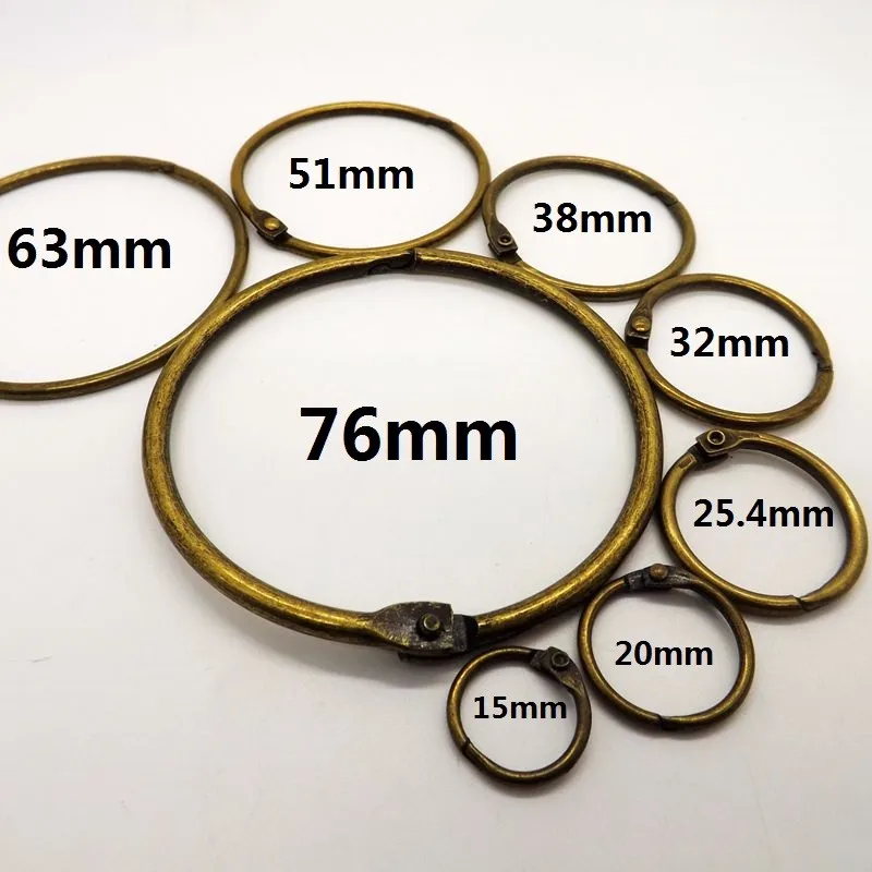 Anel de Metal Anel de Venda Quente por Atacado Livro Bronze Unidades - Pacote Coleção Anel 76mm 10 7 Cheap Espiral