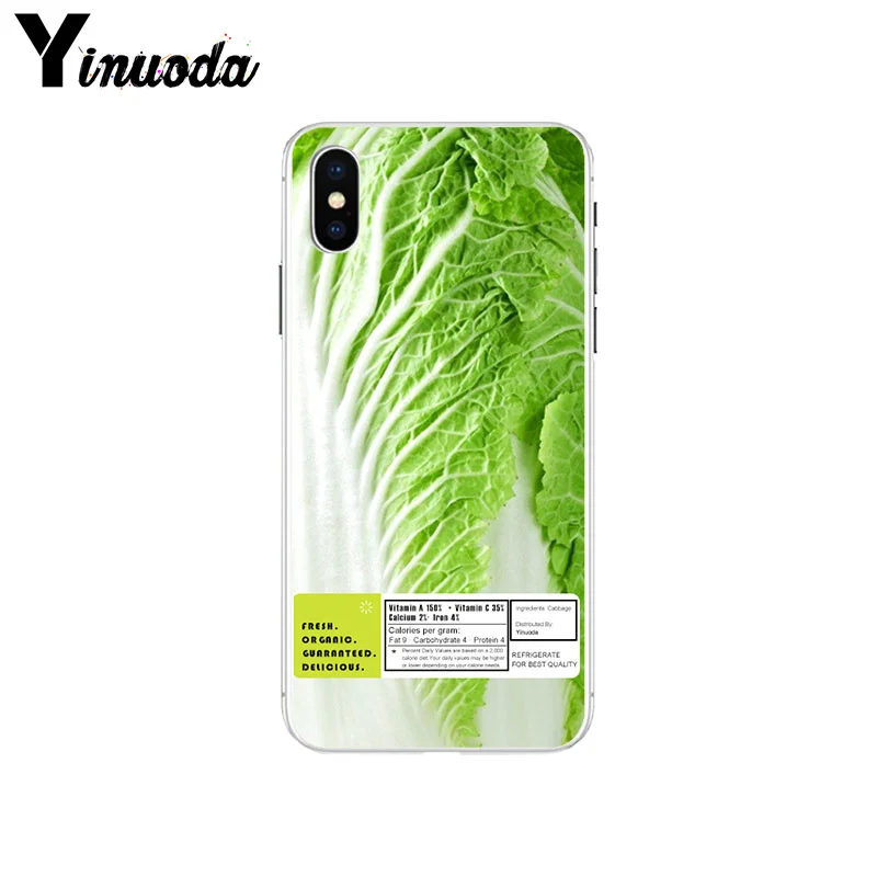 

Yinuoda Chinese cabbage Coque Shell Phone Case for iPhone X XS MAX 6 6S 7 7plus 8 8Plus 5 5S XR